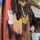Hair for sale in the Sandaga Market in Dakar.